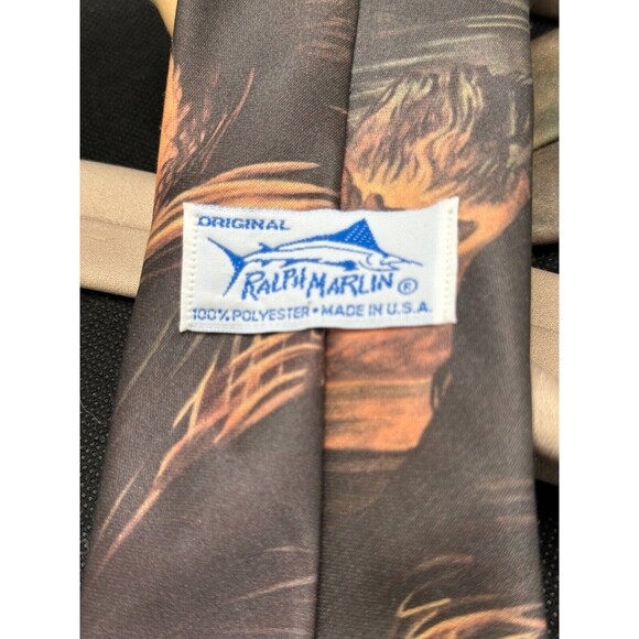 Vintage Ralph Marlin Men's Tie Mona Lisa 1992 100% Polyester Made in USA 55"x3 " - Picture 3 of 5